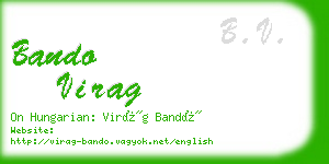 bando virag business card
